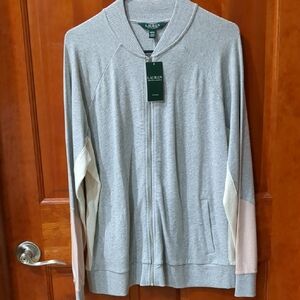 Gray Full-Zip Sweater
